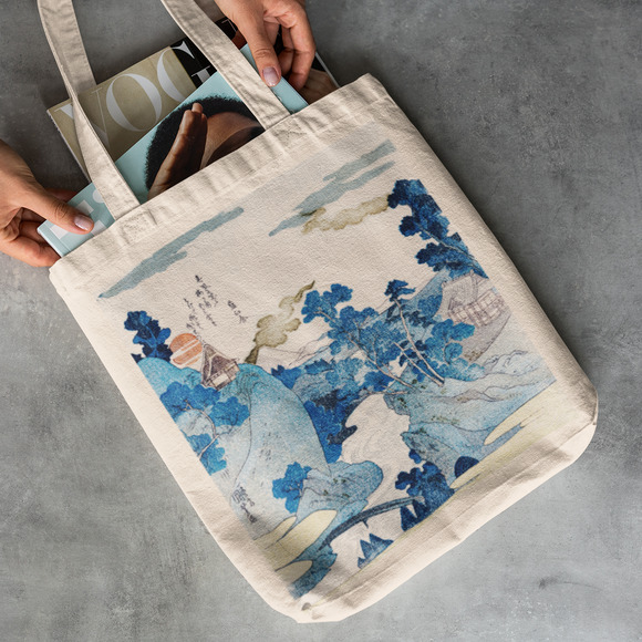 An Evening View of Fuji Canvas Tote Bag - Picture 2 of 5